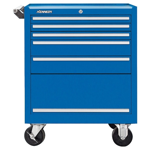 Kennedy Rolling Tool Cabinet, 5 Drawer, Blue, 27 in W - 275XBL