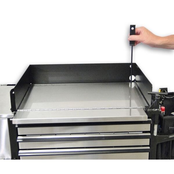 Flexcart FC-100 Rolling Cabinet, 7 Drawer, Black, Stainless Steel, 14-1/4 in W x 37-1/2 in D x 45 in H - FC100-ECSS-WT