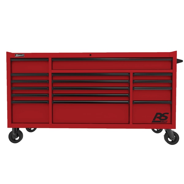 Homak 72in RS PRO 16 DWR ROLLER CABINET-RED - RD04072160
