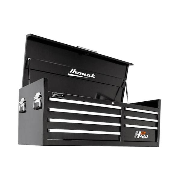 Homak 56in H2Pro Series 8 Drw Top Chest - Black - BK02056072