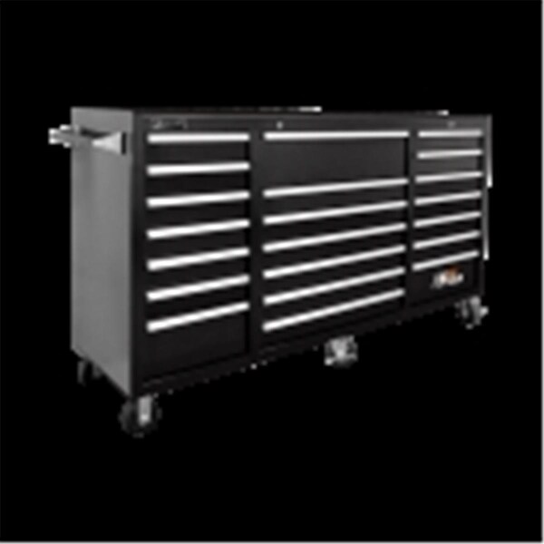 Totalturf 72 in. H2Pro Series 21 Drawer Rolling Cabinet, Black - TO2981553