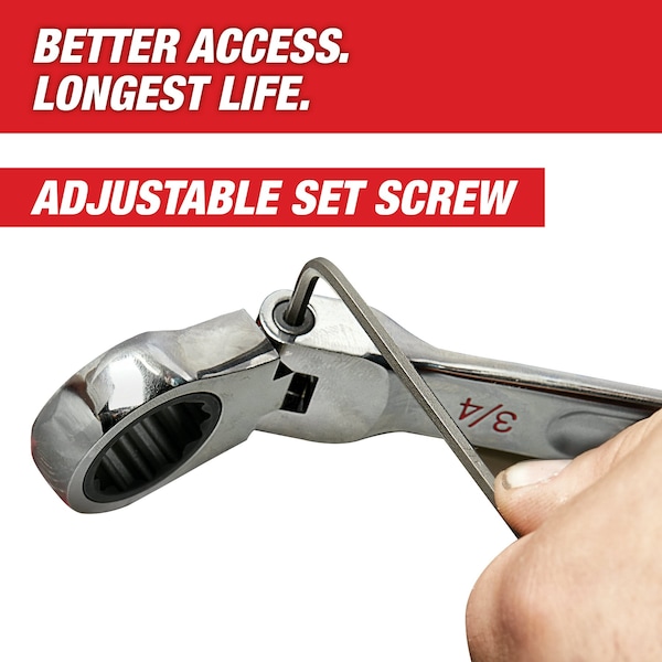 Llave combinada con cabezal flexible de Milwaukee Tool de 1/2 pulgadas - 45-96-9814