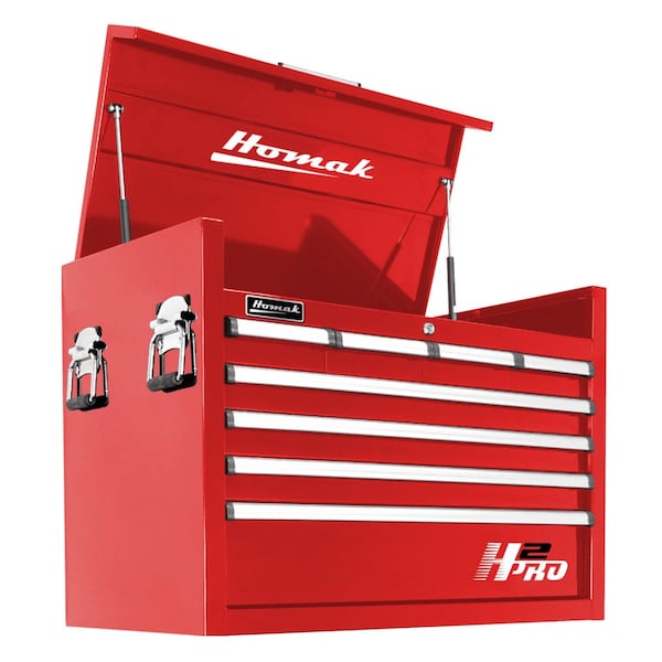 Homak 36in H2Pro Series 8 Drawer Top Chest - Red - RD02036081
