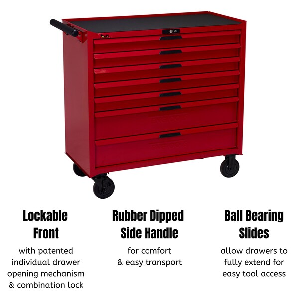 Teng Tools Tool Wagon, 7 Drawer, 37 in W - TCW207N