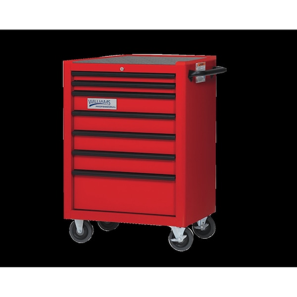 Williams Rolling Cabinet, 7 Drawer, Blue, Steel, 26 in W x 20 in D x 38 in H - W26RC7BL