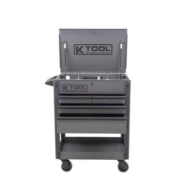 K-Tool International Service Cart, 4 Drawer, Gray, 35 in W - KTI75150