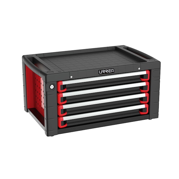 Urrea HD-Series Top Chest/Cabinet, 4 Drawer, Black, Steel, 28 in W - HD28S4