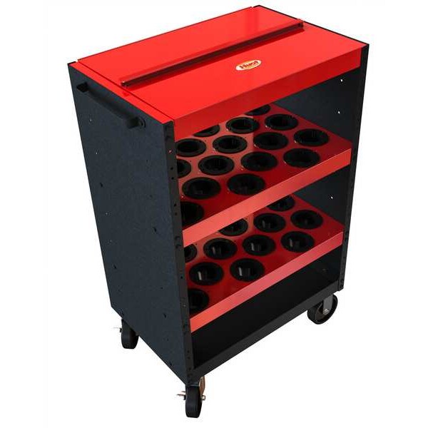 Huot ToolScoot Cart, Black/Red, Steel, 18-1/2 in D x 42-1/4 in H - 14950