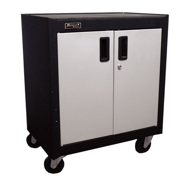 Homak 2 Door Mobile Cabinet w/ Gliding Shelf - GS04002270