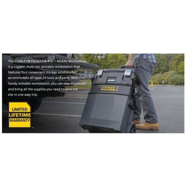 Stanley FATMAX 4-in-1 Mobile Tools and Parts Work Station Organizer - 020800R
