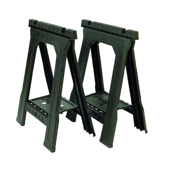 Stanley Stanley 32 in. H X 22-1/2 in. W X 5 in. D Folding Sawhorse 800 lb. cap. 2 pc - STST60952