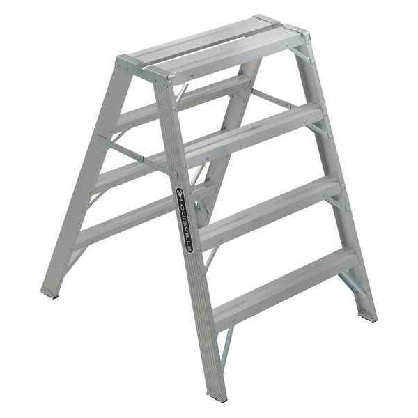 Louisville 4 ft Aluminum Sawhorse Ladder, 300 lb Capacity - L-2032-04