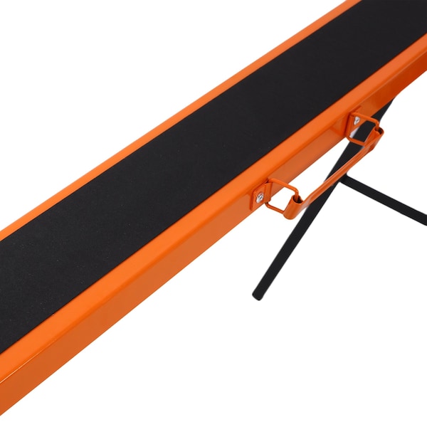 Wrightmaster Heavy Duty Steel Saw Horses 2 Pack, Folding Portable Workhorse, 275 lbs Capacity, Orange - ZR-P199517