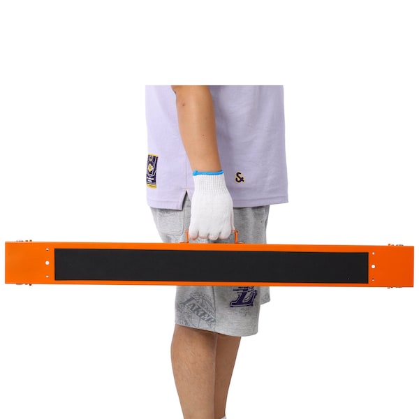 Wrightmaster Heavy Duty Steel Saw Horses 2 Pack, Folding Portable Workhorse, 275 lbs Capacity, Orange - ZR-P199517