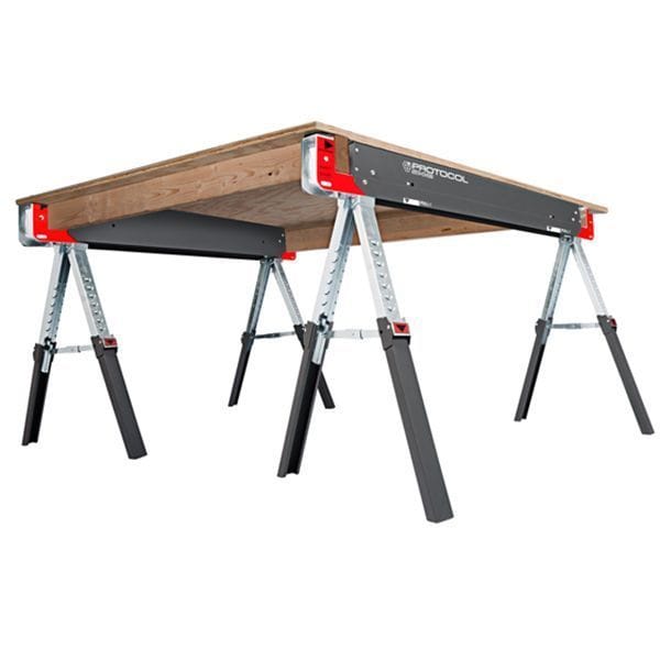 Steelman Sawhorse, Work Table, 42-9/64 in., Steel - 67104-G