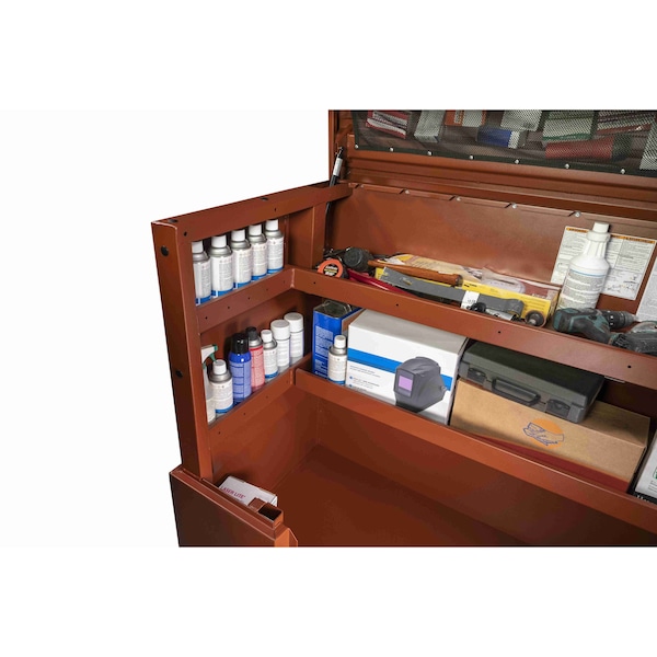 Crescent Jobox Drop-Front Piano Box, Brown, 60.3 cu ft, 74" W x 31" D x 51" H - 2-684990-01