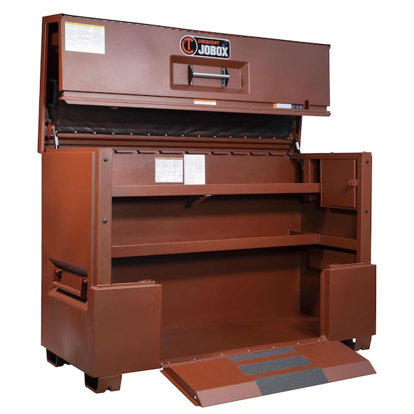 Crescent Jobox Drop-Front Piano Box, Brown, 60.3 cu ft, 74" W x 31" D x 51" H - 2-684990-01