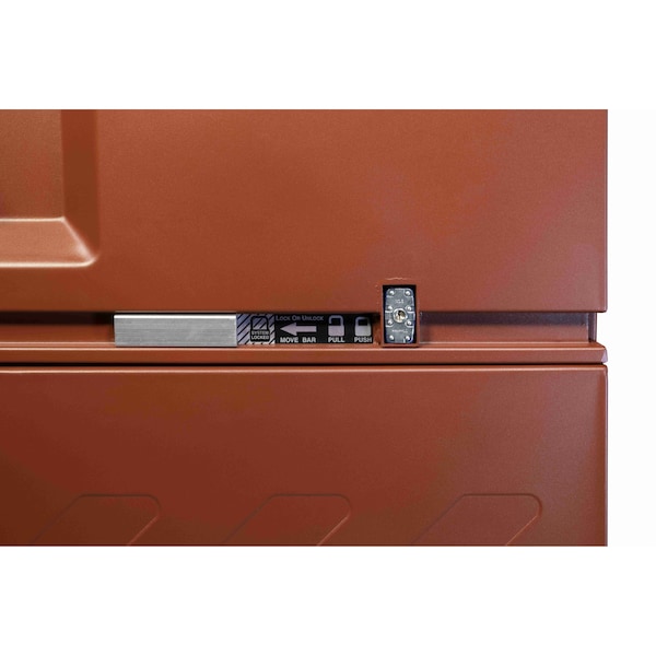 Crescent Jobox Drop-Front Piano Box, Brown, 60.3 cu ft, 74" W x 31" D x 51" H - 2-684990-01
