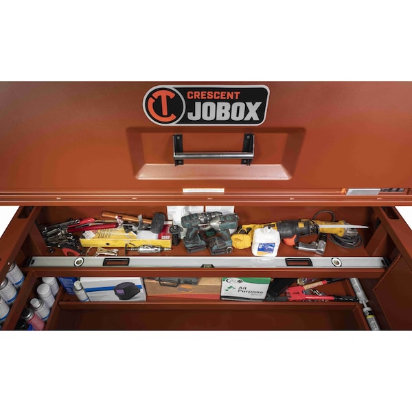 Crescent Jobox Drop-Front Piano Box, Brown, 60.3 cu ft, 74" W x 31" D x 51" H - 2-684990-01