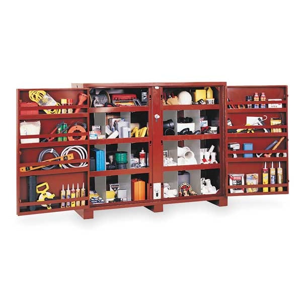 Crescent Jobox Jobsite Cabinet, Brown, 72 in W x 24 in D x 60-3/4 in H - 1-693990