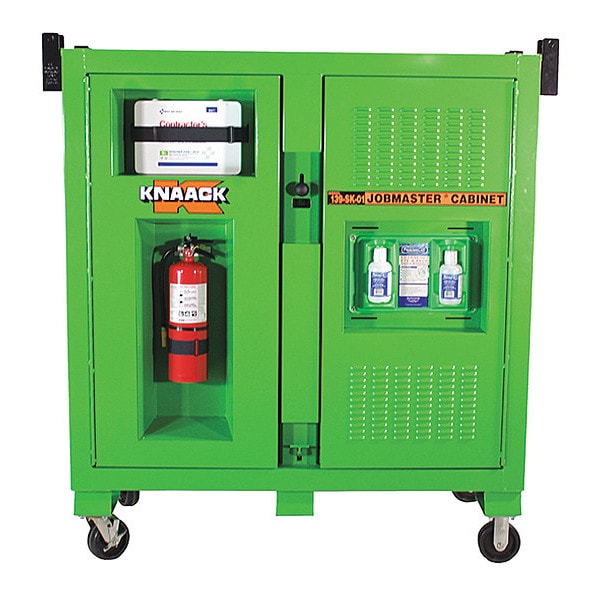 Knaack Jobsite Cabinet, Green, 60 in W x 30 in D x 60 in H - 139-SK-01