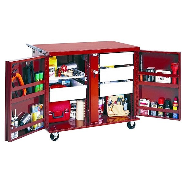 Crescent Jobox Jobsite Cabinet, Brown, 49 in W x 26-7/8 in D x 40-5/8 in H - 677990