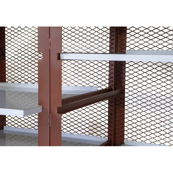 Crescent Jobox Mesh Cabinet, Brown, 65 in W x 33 in D x 55 in H - 1-400990