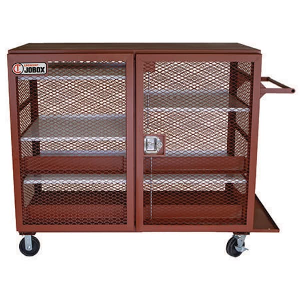 Crescent Jobox Mesh Cabinet, Brown, 65 in W x 33 in D x 55 in H - 1-400990