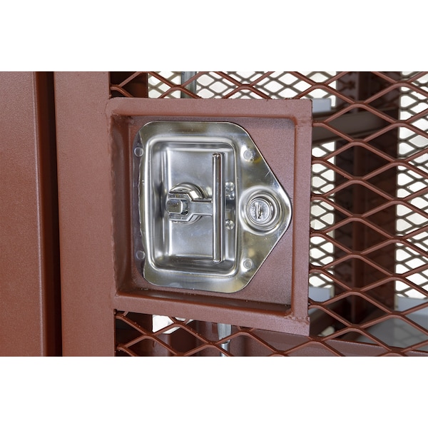 Crescent Jobox Mesh Cabinet, Brown, 65 in W x 33 in D x 55 in H - 1-400990