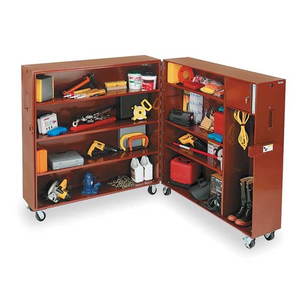 Crescent Jobox Jobsite Cabinet, Brown, 62 in W x 30 in D x 63 in H - 692990