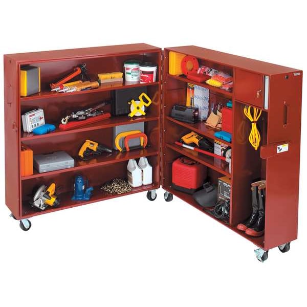 Crescent Jobox Jobsite Cabinet, Brown, 62 in W x 30 in D x 63 in H - 692990