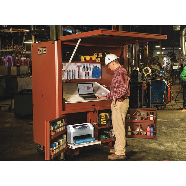 Crescent Jobox Jobsite Field Office, Brown, 63 in W x 33 in D x 80 in H - 1-510990