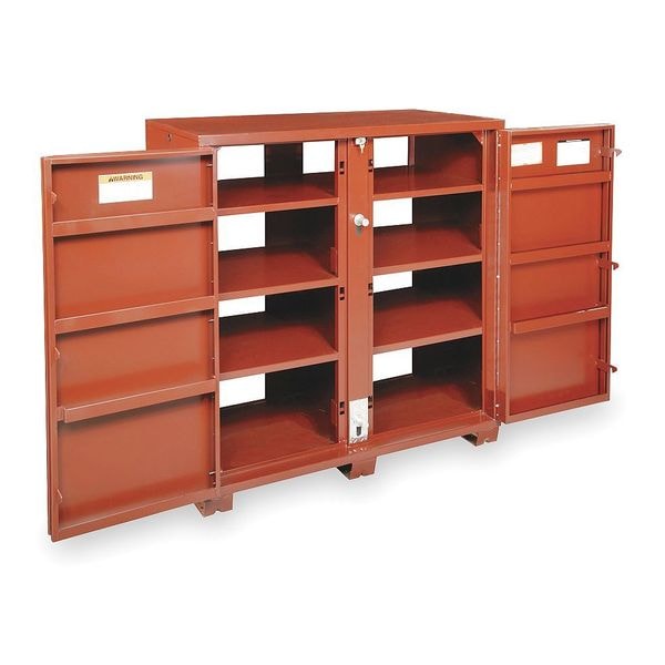Crescent Jobox Jobsite Cabinet, Brown, 60 in W x 32-1/4 in D x 60-3/4 in H - 1-695990