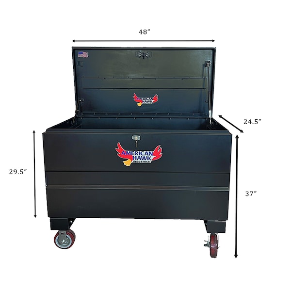 American Hawk Industrial BLACK, 48" W x 24.5" D x 37" H - AH1802BLK