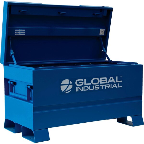 Global Industrial Jobsite Chest, Blue, 12 cu ft, 42" W x 20" D x 23-11/16" H - 133722