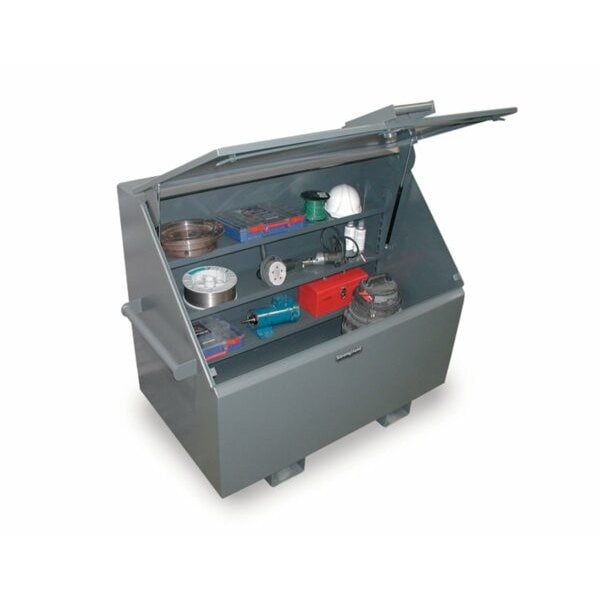 Strong Hold Jobsite Box, Gray, 60 in W x 36 in D x 48 in H - 443UJB