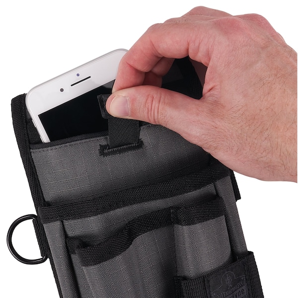 Ergodyne Belt, Gray Tool Pouch Device Holster Belt Clip, Gray, Polyester - 5569