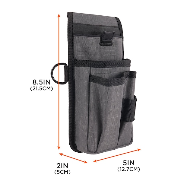 Ergodyne Belt, Gray Tool Pouch Device Holster Belt Clip, Gray, Polyester - 5569