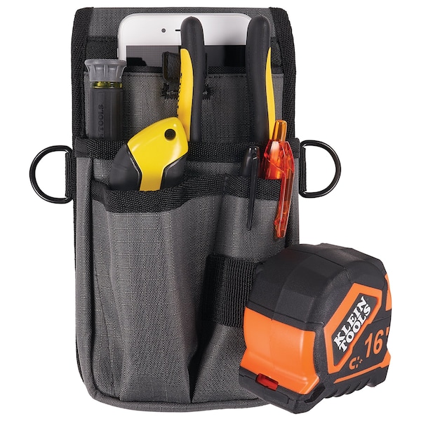 Ergodyne Belt, Gray Tool Pouch Device Holster Belt Clip, Gray, Polyester - 5569