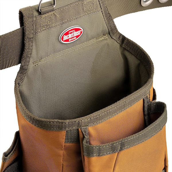 Bucket Boss Tool Belt, Air Lift Suspension Rig, 12 Pocket, 600 Poly Ripstop Fabric, 12 Pockets - 50100