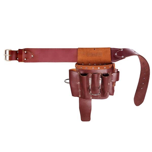 Sitepro Belt, Large Pro Drywaller Pouch w/ Belt, Mahogany Brown - 51-15091-L