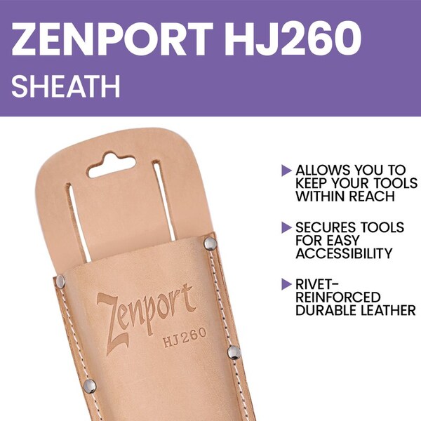Zenport Holster, Leather Pruner Sheath with Belt Loop, 10PK - HJ260