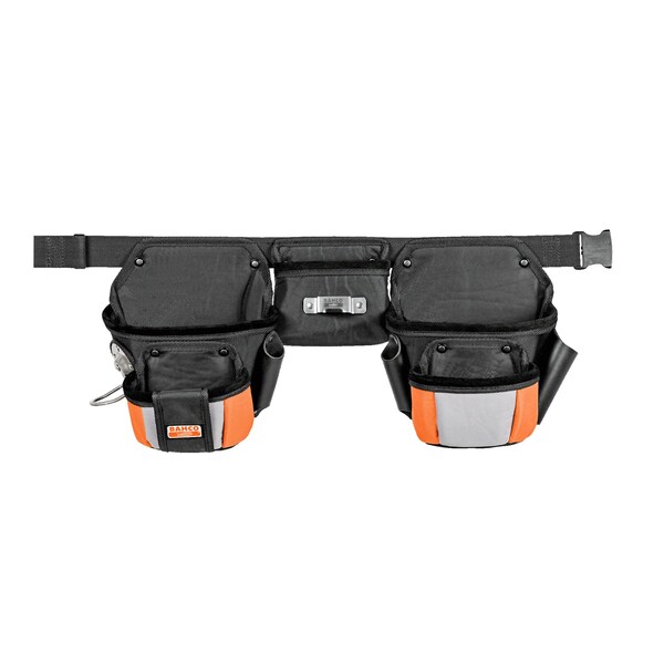 Bahco Tool Belt, Three Pouch Belt Set, Nylon, Polyester (Pouches), 5 Pockets - 4750-3PB-1