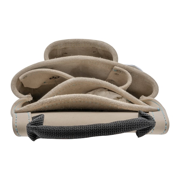 Ox Tools Pouch, White Leather 10-Pocket Tool Pouch w/ Speed Square Pocket, Leather - OX-P266810