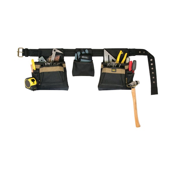 Clc Work Gear CLC 11 pocket Polyester Fabric Carpenters Pouch 19 in. L X 8 in. H Black 29 in. 46 in. - 1649