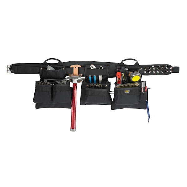 Clc Work Gear CLC Work Gear 18 pocket Polyester Fabric Tool Belt 24 in. L X 16.75 in. H Black 29 in. 46 in. - 5605
