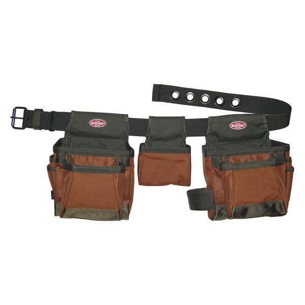 Bucket Boss Tool Belt, Handymans Rig, 11 Pocket, 600 Poly Ripstop Fabric, 11 Pockets - 50250