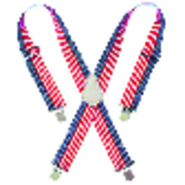Custom Leathercraft CLC 2 in. W Nylon Suspenders Blue/Red/White 1 pair, Blue/Red/White, Nylon - 110USA-CS