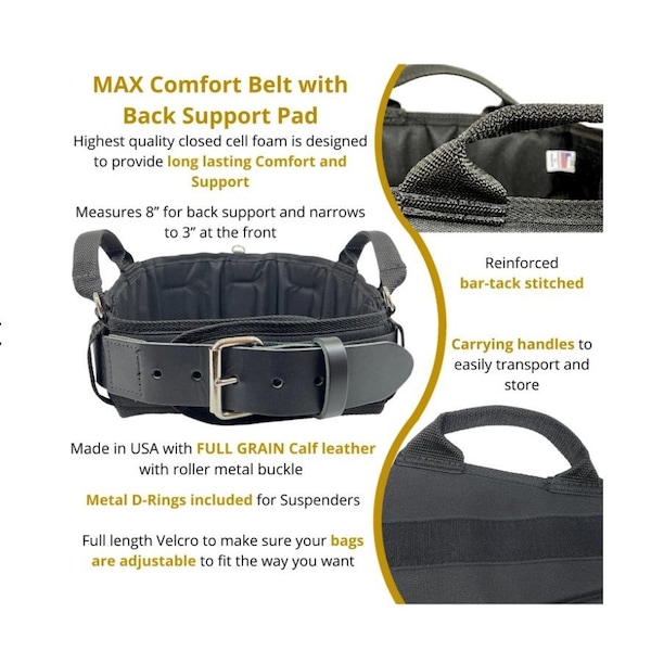 Boulder Bag Ultimate Pro-Framer MAX Comfort Combo Triple w/MB Black Toolbelt Large - 2884BKL