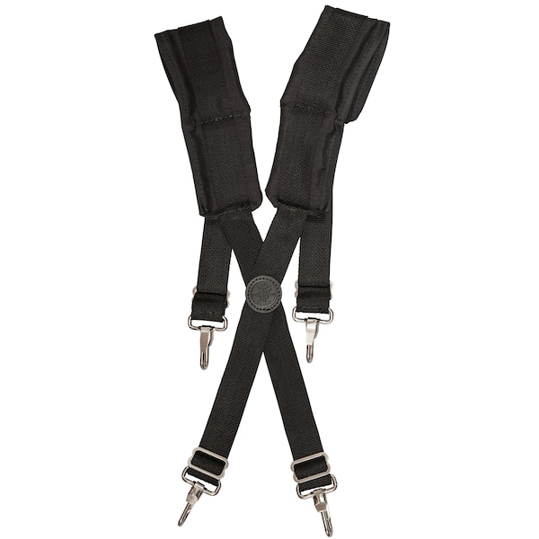 Klein Tools Tool Suspenders, Modular Tool Belt, Black, Cordura(R) Fabric - 55400
